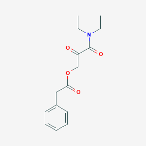 molecular formula C15H19NO4 B14239646 Benzeneacetic acid, 3-(diethylamino)-2,3-dioxopropyl ester CAS No. 497872-20-5