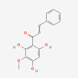 molecular formula C16H14O5 B14239650 3-Phenyl-1-(2,4,6-trihydroxy-3-methoxyphenyl)prop-2-en-1-one CAS No. 571168-66-6