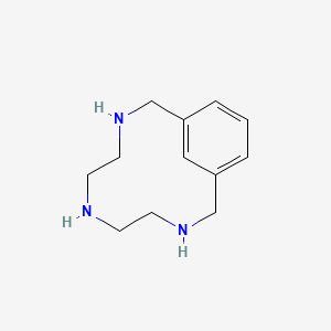 molecular formula C12H19N3 B14239685 3,6,9-Triazabicyclo[9.3.1]pentadeca-1(15),11,13-triene CAS No. 374806-99-2