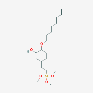 molecular formula C19H40O5Si B14239700 2-(Octyloxy)-5-[2-(trimethoxysilyl)ethyl]cyclohexan-1-OL CAS No. 391682-98-7