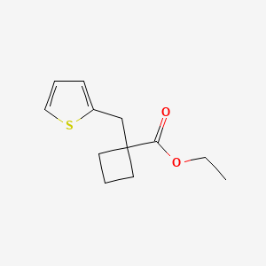 molecular formula C12H16O2S B14239722 Cyclobutanecarboxylic acid, 1-(2-thienylmethyl)-, ethyl ester CAS No. 414859-90-8