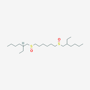 molecular formula C22H46O2S2 B14239726 3-{[6-(2-Ethylhexane-1-sulfinyl)hexane-1-sulfinyl]methyl}heptane CAS No. 465499-21-2