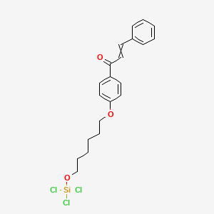 3-Phenyl-1-[4-({6-[(trichlorosilyl)oxy]hexyl}oxy)phenyl]prop-2-EN-1-one