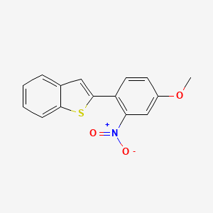 molecular formula C15H11NO3S B14239753 2-(4-Methoxy-2-nitrophenyl)-1-benzothiophene CAS No. 397882-60-9