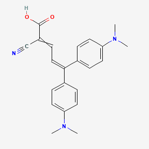 2-Cyano-5,5-bis[4-(dimethylamino)phenyl]penta-2,4-dienoic acid