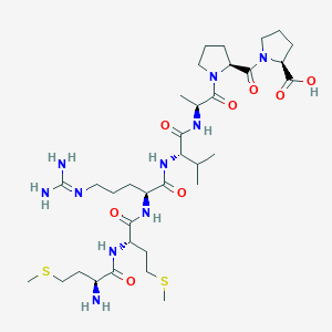 molecular formula C34H60N10O8S2 B14239788 L-Proline, L-methionyl-L-methionyl-L-arginyl-L-valyl-L-alanyl-L-prolyl- CAS No. 264130-61-2