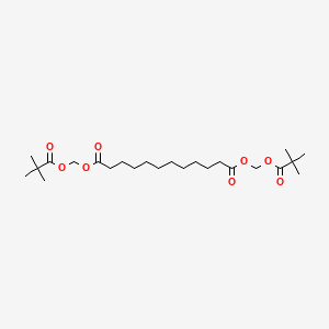 Dodecanedioic acid, bis[(2,2-dimethyl-1-oxopropoxy)methyl] ester