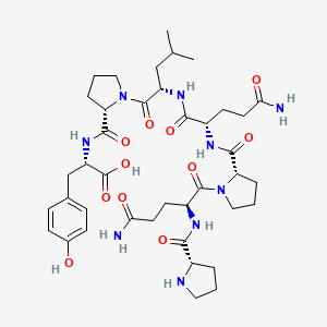 molecular formula C40H59N9O11 B14239811 L-Tyrosine, L-prolyl-L-glutaminyl-L-prolyl-L-glutaminyl-L-leucyl-L-prolyl- CAS No. 334874-60-1