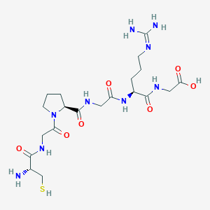 molecular formula C20H35N9O7S B14239820 L-Cysteinylglycyl-L-prolylglycyl-N~5~-(diaminomethylidene)-L-ornithylglycine CAS No. 314249-09-7