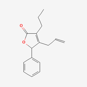 molecular formula C16H18O2 B14239824 2(5H)-Furanone, 5-phenyl-4-(2-propenyl)-3-propyl- CAS No. 587853-79-0