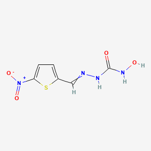 molecular formula C6H6N4O4S B14239876 N-Hydroxy-2-[(5-nitrothiophen-2-yl)methylidene]hydrazine-1-carboxamide CAS No. 395639-36-8