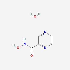 molecular formula C5H7N3O3 B14239912 Pyrazinecarbohydroxamic acid monohydrate CAS No. 393085-17-1