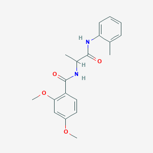 2,4-dimethoxy-N-[1-(2-methylanilino)-1-oxopropan-2-yl]benzamide