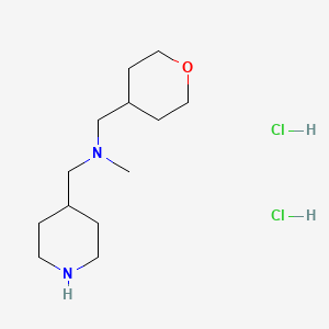 molecular formula C13H28Cl2N2O B1423995 N-Methyl(4-piperidinyl)-N-(tetrahydro-2H-pyran-4-ylmethyl)methanamine dihydrochloride CAS No. 1220030-24-9