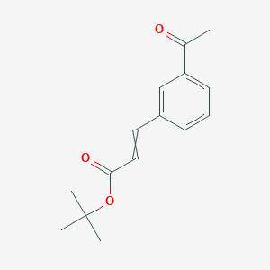 molecular formula C15H18O3 B14239962 Tert-butyl 3-(3-acetylphenyl)prop-2-enoate CAS No. 568572-25-8