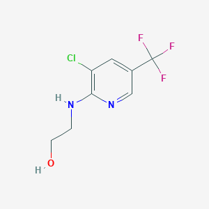 molecular formula C8H8ClF3N2O B1423999 2-{[3-氯-5-(三氟甲基)-2-吡啶基]-氨基}-1-乙醇 CAS No. 1053656-91-9
