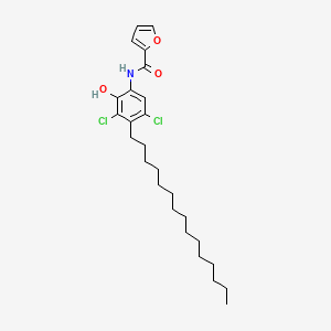 molecular formula C26H37Cl2NO3 B14239996 N-(3,5-Dichloro-2-hydroxy-4-pentadecylphenyl)furan-2-carboxamide CAS No. 497258-94-3