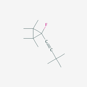 molecular formula C13H21F B14240001 But-1-yne, 1-(1-fluoro-2,2,3,3-tetramethylcyclopropyl)-3,3-dimethyl- CAS No. 511533-77-0