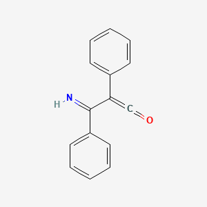 molecular formula C15H11NO B14240015 1-Propen-1-one, 3-imino-2,3-diphenyl- CAS No. 339553-21-8