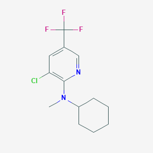 molecular formula C13H16ClF3N2 B1424003 3-Chloro-N-cyclohexyl-N-methyl-5-(trifluoromethyl)-2-pyridinamine CAS No. 1220033-24-8