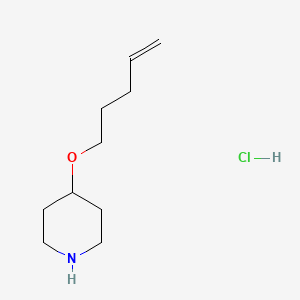 molecular formula C10H20ClNO B1424005 4-(4-Pentenyloxy)piperidine hydrochloride CAS No. 1220021-60-2
