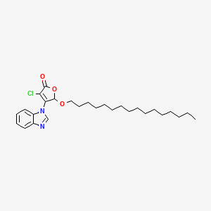 molecular formula C27H39ClN2O3 B14240051 4-(1H-Benzimidazol-1-yl)-3-chloro-5-(hexadecyloxy)furan-2(5H)-one CAS No. 255380-18-8