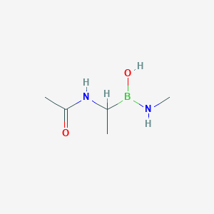 molecular formula C5H13BN2O2 B14240088 1-acetamidoethyl-N-methylboronamidic acid CAS No. 253156-49-9