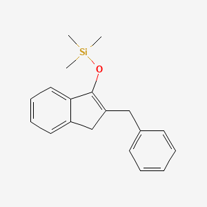 molecular formula C19H22OSi B14240089 Silane, trimethyl[[2-(phenylmethyl)-1H-inden-3-yl]oxy]- CAS No. 242793-53-9