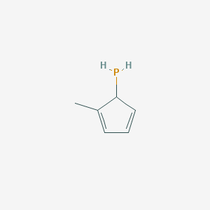 molecular formula C6H9P B14240102 (2-Methylcyclopenta-2,4-dien-1-yl)phosphane CAS No. 389799-91-1