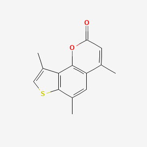 molecular formula C14H12O2S B14240104 4,6,9-Trimethyl-2H-thieno(2,3-h)-1-benzopyran-2-one CAS No. 213600-61-4