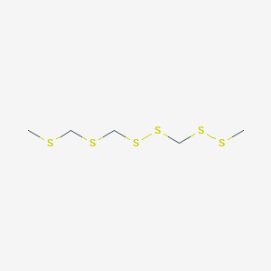 molecular formula C5H12S6 B14240106 2,3,5,6,8,10-Hexathiaundecane CAS No. 423765-80-4