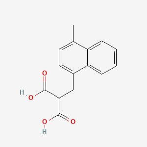 molecular formula C15H14O4 B14240108 [(4-Methylnaphthalen-1-yl)methyl]propanedioic acid CAS No. 364056-37-1