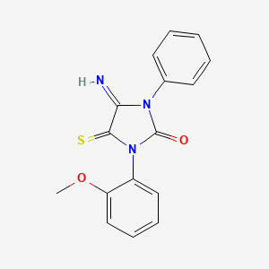 4-Imino-1-(2-methoxyphenyl)-3-phenyl-5-sulfanylideneimidazolidin-2-one