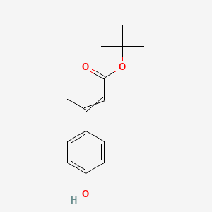 molecular formula C14H18O3 B14240127 tert-Butyl 3-(4-hydroxyphenyl)but-2-enoate CAS No. 393186-04-4