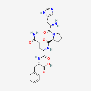 molecular formula C25H33N7O6 B14240146 L-Phenylalanine, L-histidyl-L-prolyl-L-glutaminyl- CAS No. 325148-17-2