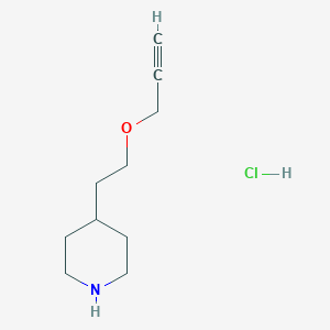 molecular formula C10H18ClNO B1424016 4-[2-(2-Propynyloxy)ethyl]piperidine hydrochloride CAS No. 1219967-43-7