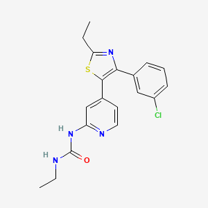 N-[4-[4-(3-Chlorophenyl)-2-ethyl-1,3-thiazol-5-YL]-2-pyridyl]-N'-ethylurea