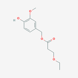 (4-Hydroxy-3-methoxyphenyl)methyl 3-ethoxypropanoate