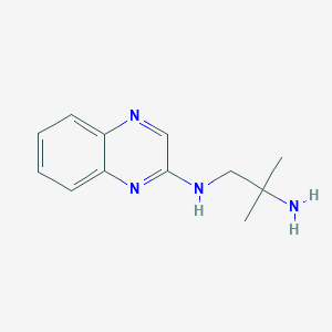 molecular formula C12H16N4 B14240194 1,2-Propanediamine, 2-methyl-N1-2-quinoxalinyl- 