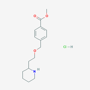 molecular formula C16H24ClNO3 B1424022 盐酸甲基 4-{[2-(2-哌啶基)乙氧基]-甲基}苯甲酸酯 CAS No. 1220038-79-8