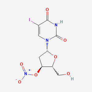 molecular formula C9H10IN3O7 B14240249 [(2R,3S,5R)-2-(hydroxymethyl)-5-(5-iodo-2,4-dioxopyrimidin-1-yl)oxolan-3-yl] nitrate CAS No. 507232-22-6