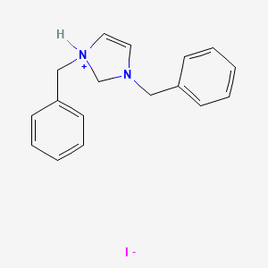 molecular formula C17H19IN2 B14240266 1,3-Dibenzyl-2,3-dihydro-1H-imidazol-1-ium iodide CAS No. 499130-87-9