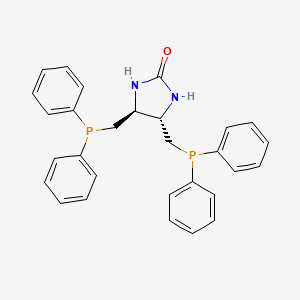 molecular formula C29H28N2OP2 B14240269 (4S,5S)-4,5-Bis[(diphenylphosphanyl)methyl]imidazolidin-2-one CAS No. 444024-72-0