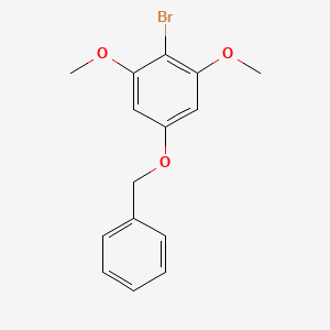 molecular formula C15H15BrO3 B14240300 Benzene, 2-bromo-1,3-dimethoxy-5-(phenylmethoxy)- CAS No. 400008-16-4