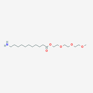 molecular formula C18H37NO5 B14240307 2-[2-(2-Methoxyethoxy)ethoxy]ethyl 11-aminoundecanoate CAS No. 500230-68-2