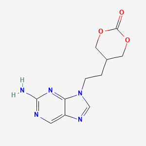 molecular formula C11H13N5O3 B14240311 5-[2-(2-Amino-9H-purin-9-yl)ethyl]-1,3-dioxan-2-one CAS No. 213273-24-6