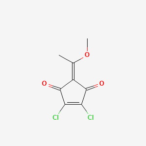 4,5-Dichloro-2-(1-methoxyethylidene)cyclopent-4-ene-1,3-dione