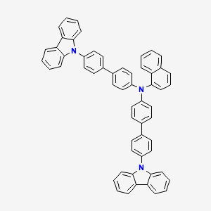 molecular formula C58H39N3 B14240349 4'-(9H-Carbazol-9-yl)-N-[4'-(9H-carbazol-9-yl)[1,1'-biphenyl]-4-yl]-N-(naphthalen-1-yl)[1,1'-biphenyl]-4-amine CAS No. 482656-13-3