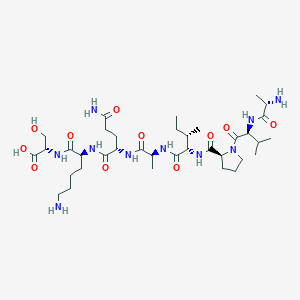 molecular formula C36H64N10O11 B14240353 H-Ala-Val-Pro-Ile-Ala-Gln-Lys-Ser-OH CAS No. 402594-20-1