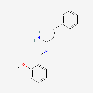 (1Z)-N'-[(2-Methoxyphenyl)methyl]-3-phenylprop-2-enimidamide